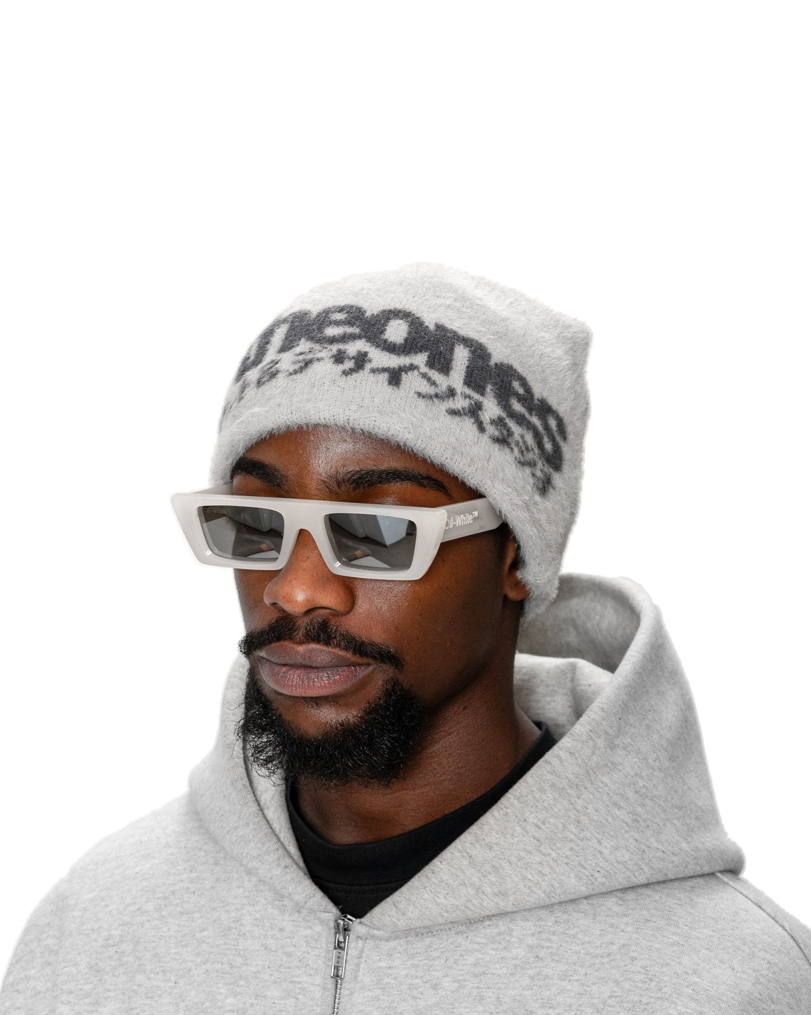 REVERSIBLE MOHAIR BEANIE - theonesclo