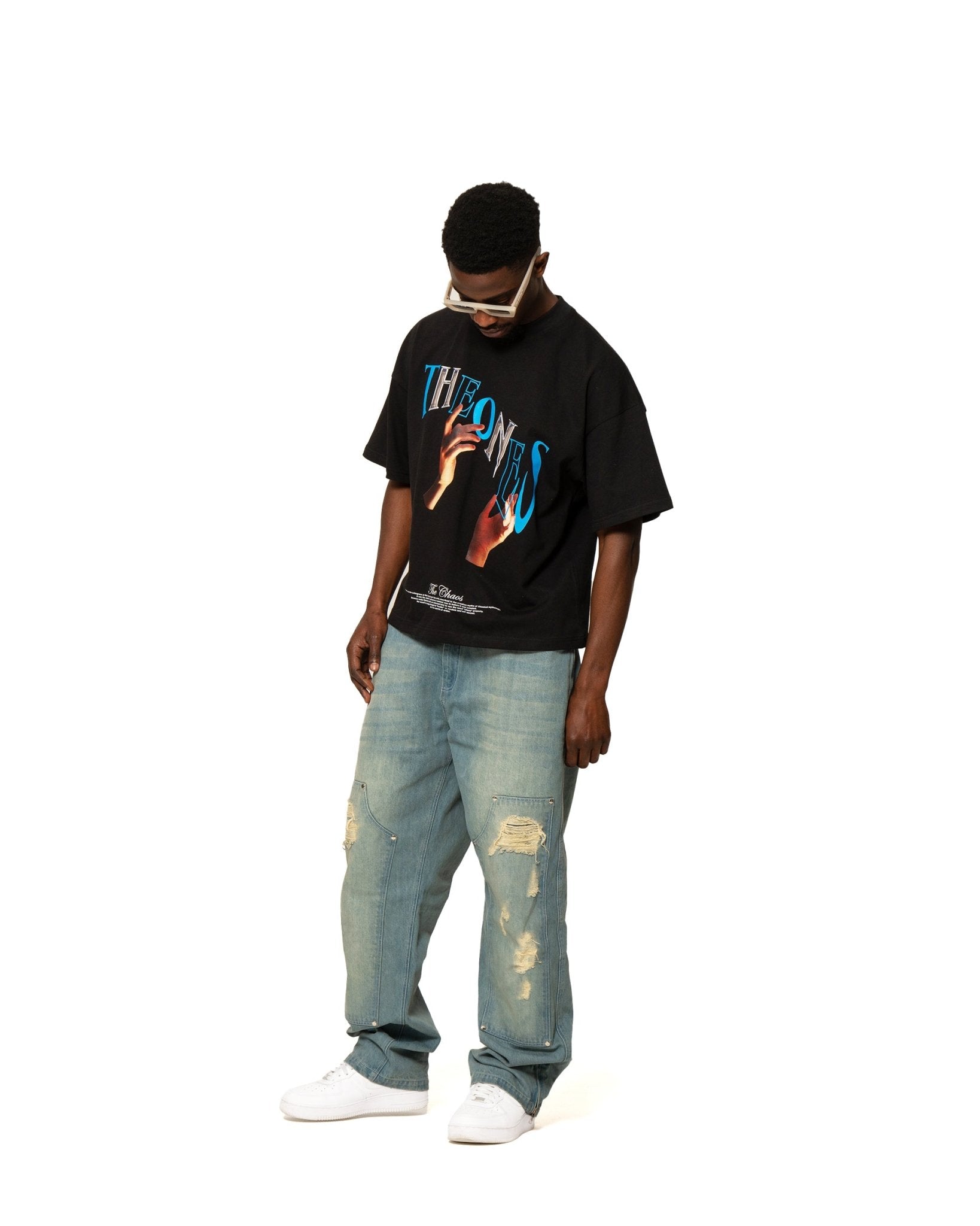 CHAOS HANDS TEE "SKY BLUE" - theonesclo