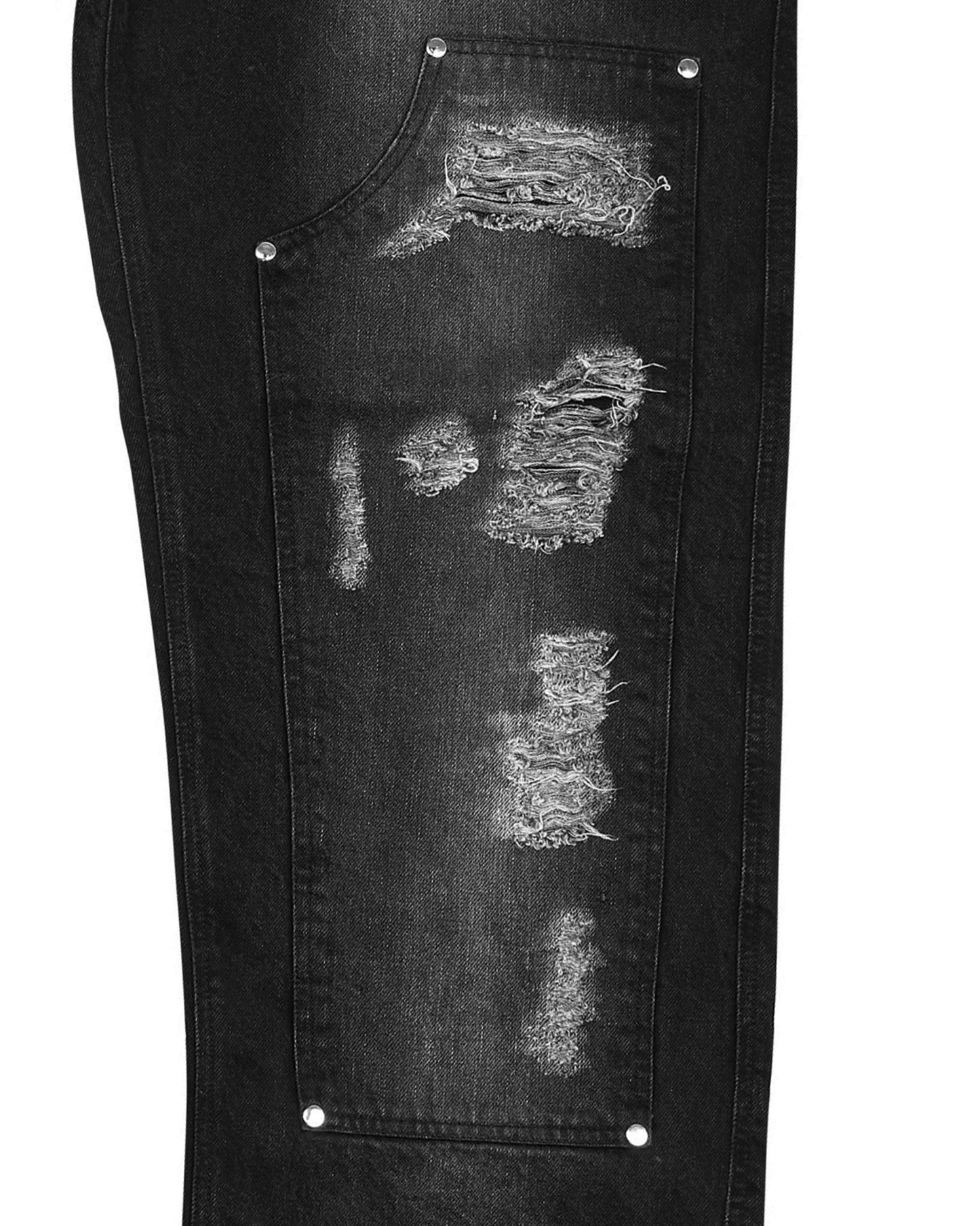 EVERYDAY CARPENTER "WASHED BLACK" RIPPED - theonesclo