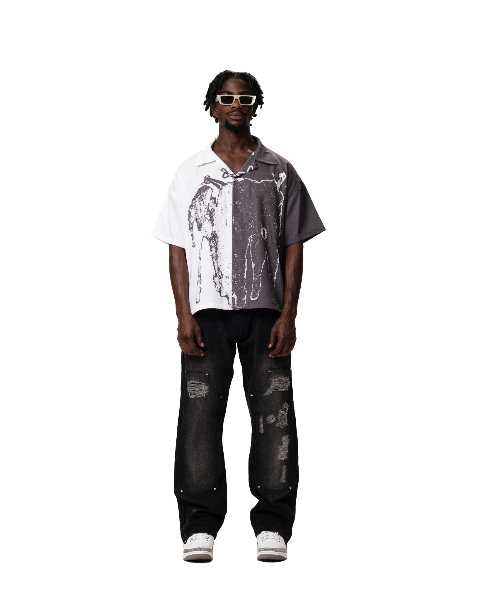 EVERYDAY CARPENTER "WASHED BLACK" RIPPED - theonesclo