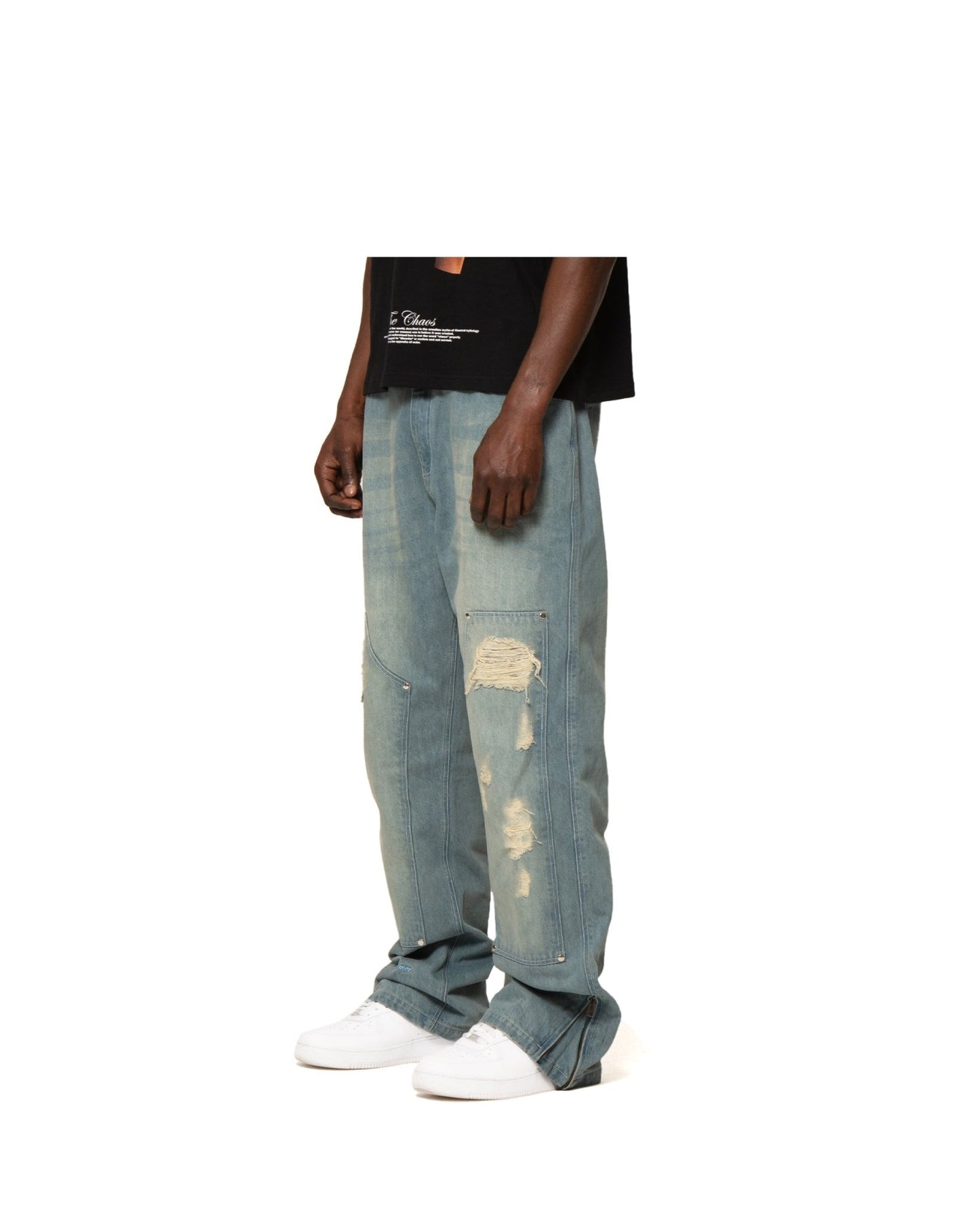 EVERYDAY CARPENTER "WASHED/CREAM" RIPPED - theonesclo